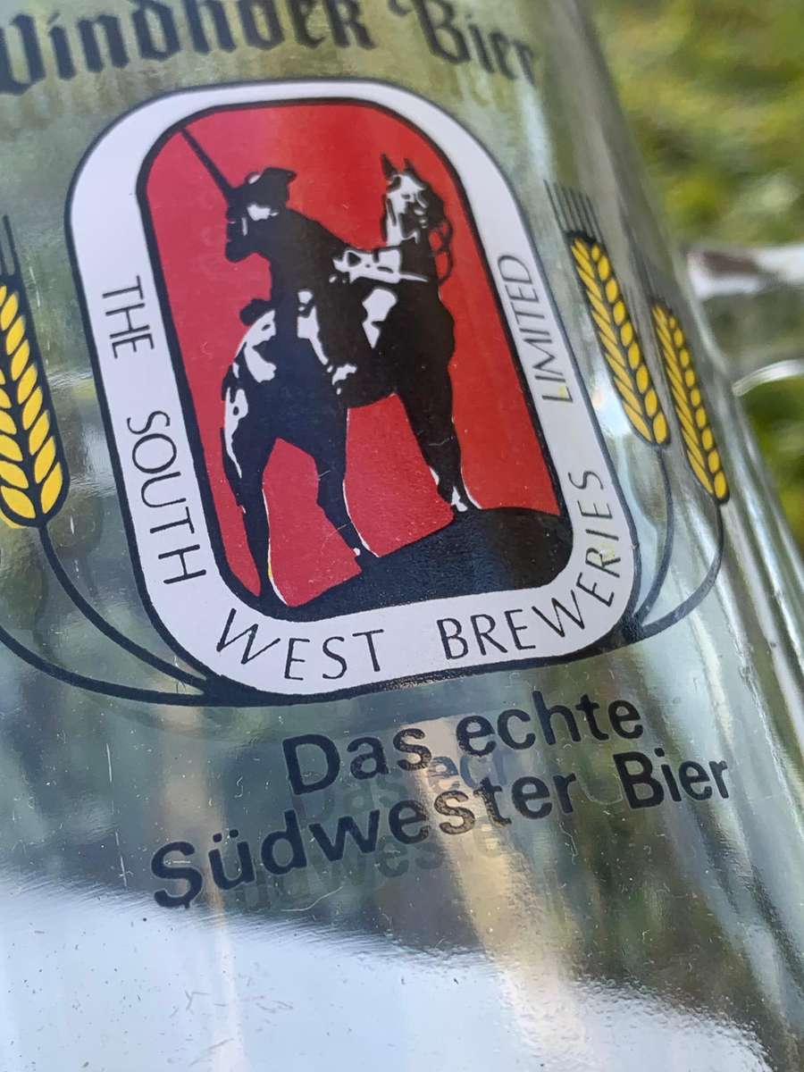 Vintage Glass Beer Mug  Windhoek Bier  South West Breweries Limited