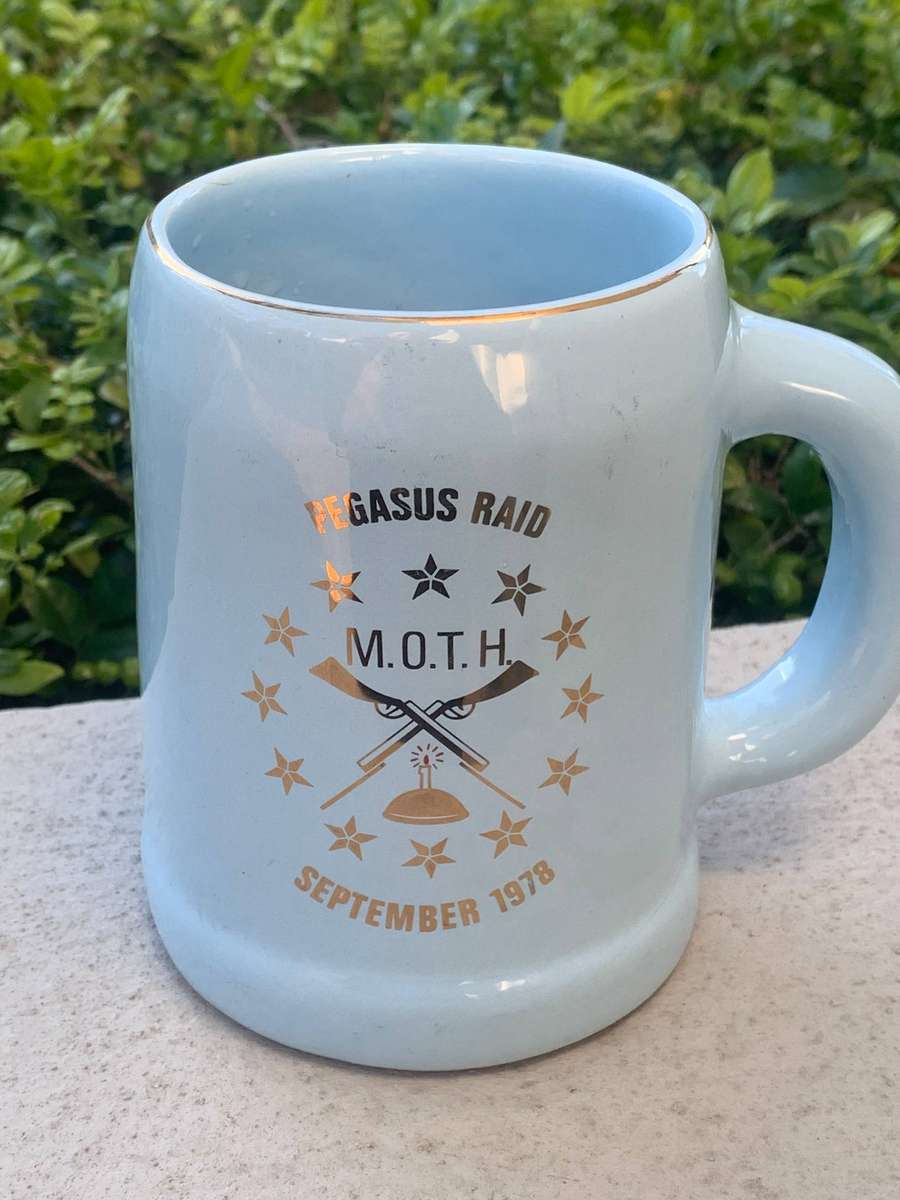 Norbel Ceramic Bar Mug  M.O.T.H. Pegasus Raid  Rhodesian Militaria  September 1978.
