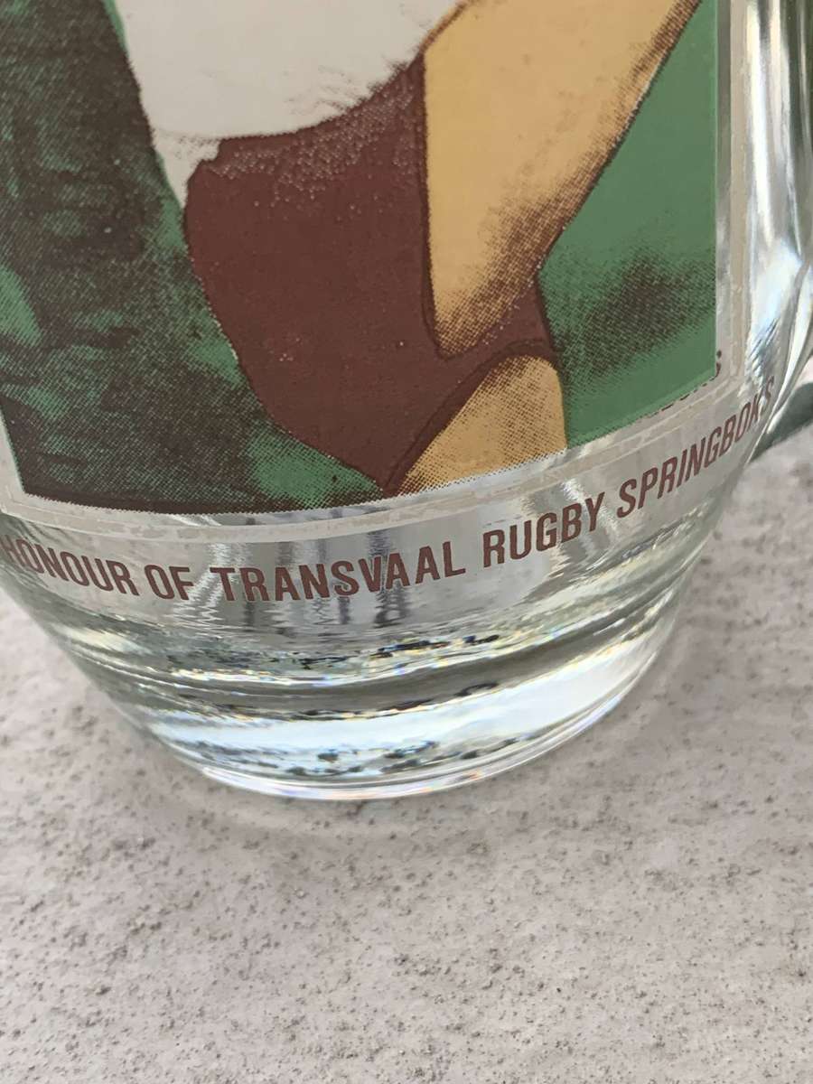 Glass Bar Mug - Transvaal Rugby Springboks