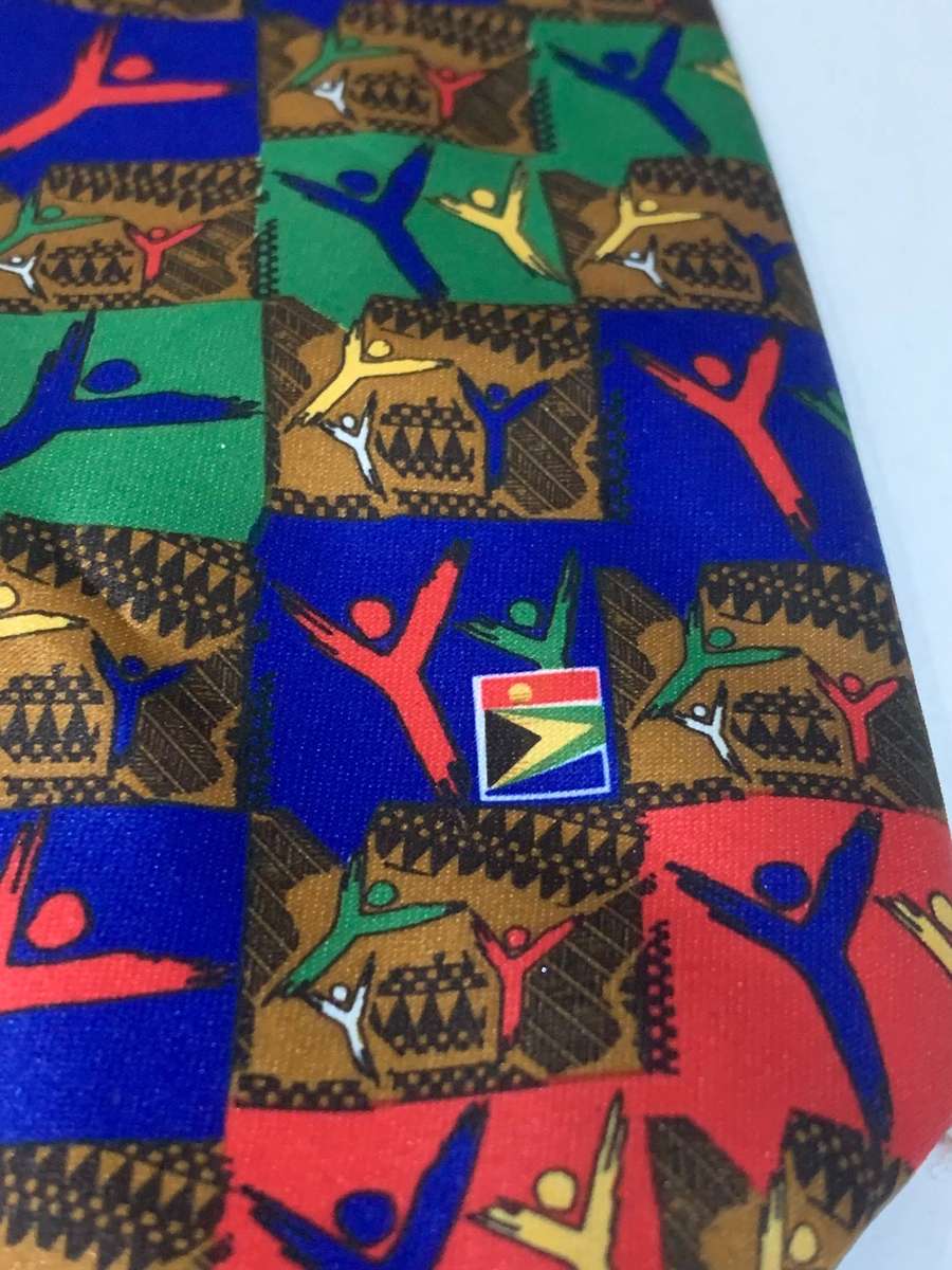 Rare! Silk Airline Tie  SAA Ndizani Boeing 747-300 - 96 Olympics Atlanta  Airways