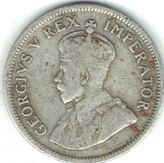1923 UNION of S A 1 shilling in F grade scarce date first year of issue