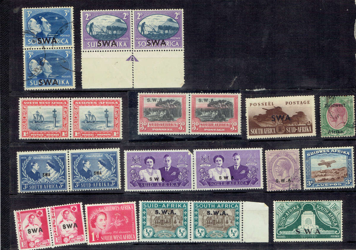 1927-54 S W A MNH pairs see scan CV R697
