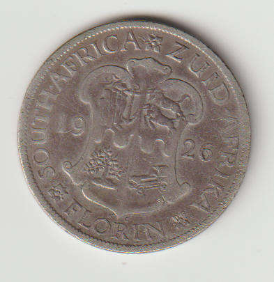 1926 UNION of S A 2s  80% silver in F grade