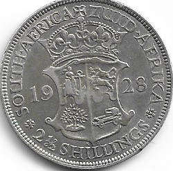 1928 UNION of S A 80% silver halfcrown in EF-  grade  VERY RARE IN HIGH GRADES