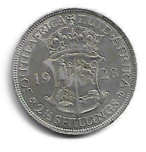 1928 UNION of S A 80% Silver Half crown in VF grade RARE