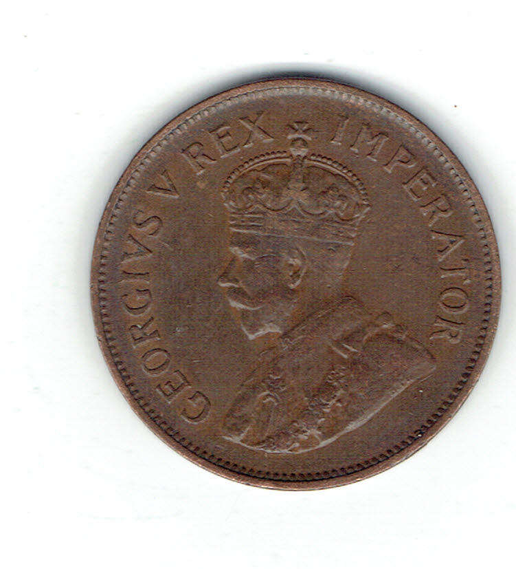 1929 UNION of S A half Penny in EF+/AU grade RARE IN HIGH GRADES