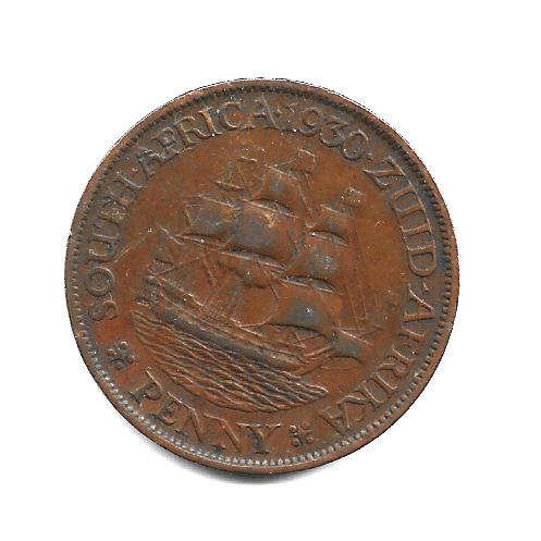 1930 UNION OF S A 1 PENNY in EFgrade