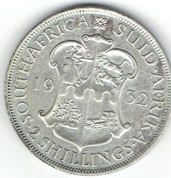 1932 UNION of S A 80 % silver in EF grade CV R1500