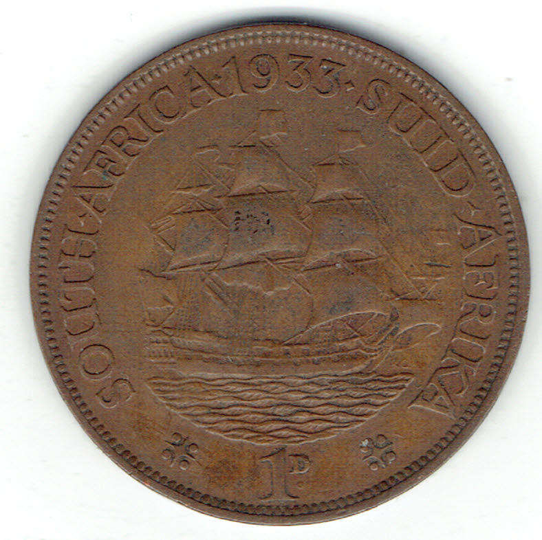 1933 UNION of S A 2 x 1 Pennies in VF and EF grades