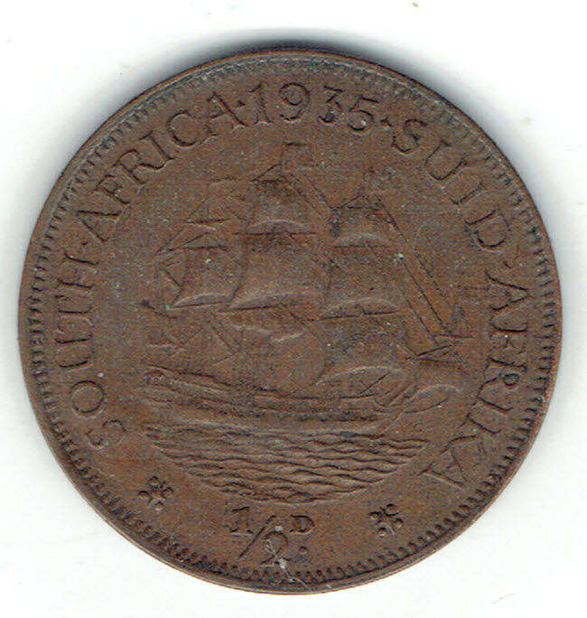 1935 UNION of S A 1/2d in EF/AU grade see scan CVR1200