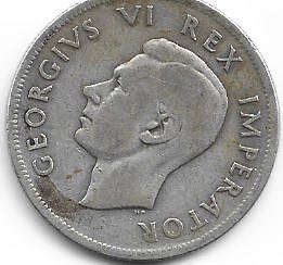 1937 UNION of S A Silver Halfcrown in VF grade