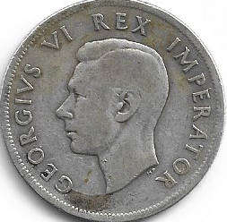 1938 UNION of S A half crown in F+ grade 80% silver SCARCE DATE