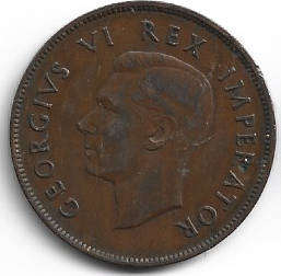 1937 UNION of S A 1 Penny in EF grade in broze VERY NICE COIN
