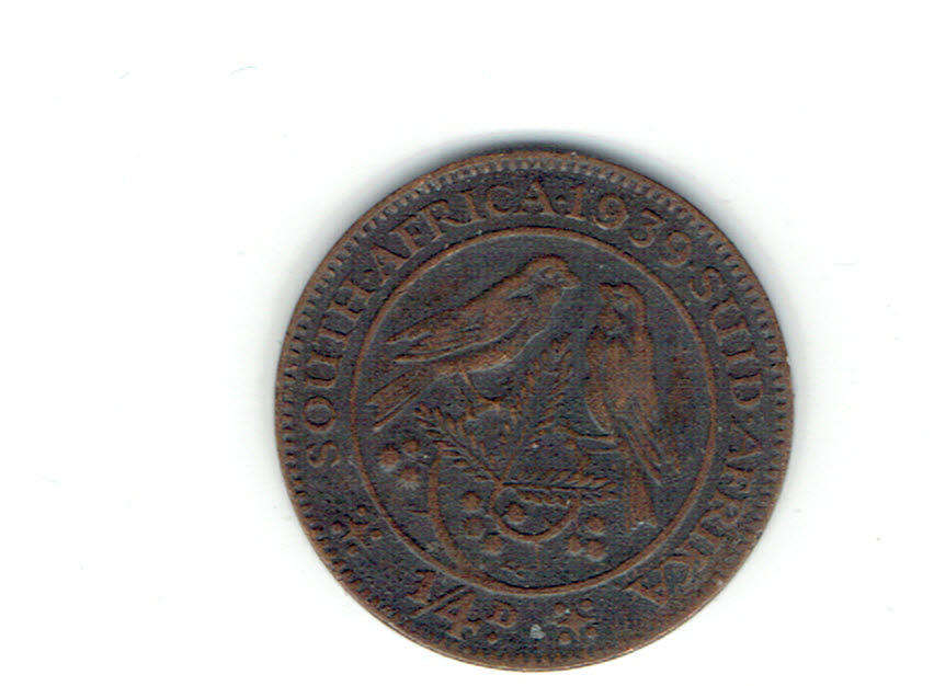1939 UNION of S A rfarthing in EF grade