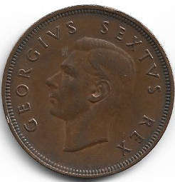 1942 UNION of S A 1 Penny in EF grade NICE COIN