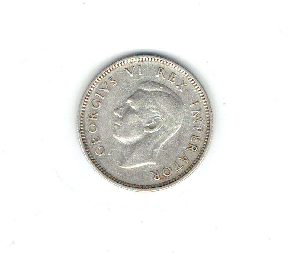 1937 Union of S A 6d silver in EF grade