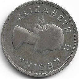 1956 UNION of S A half crown 50% silver in VF grade