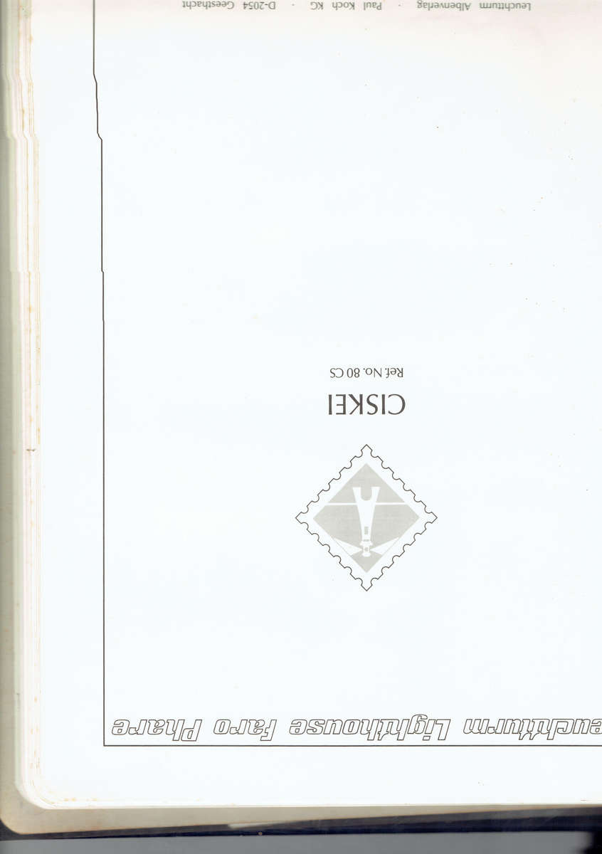 1976-90 R S A  Lighthouse Album with 4 Homelands MNH singles & Min S Preprinted - 100 pages