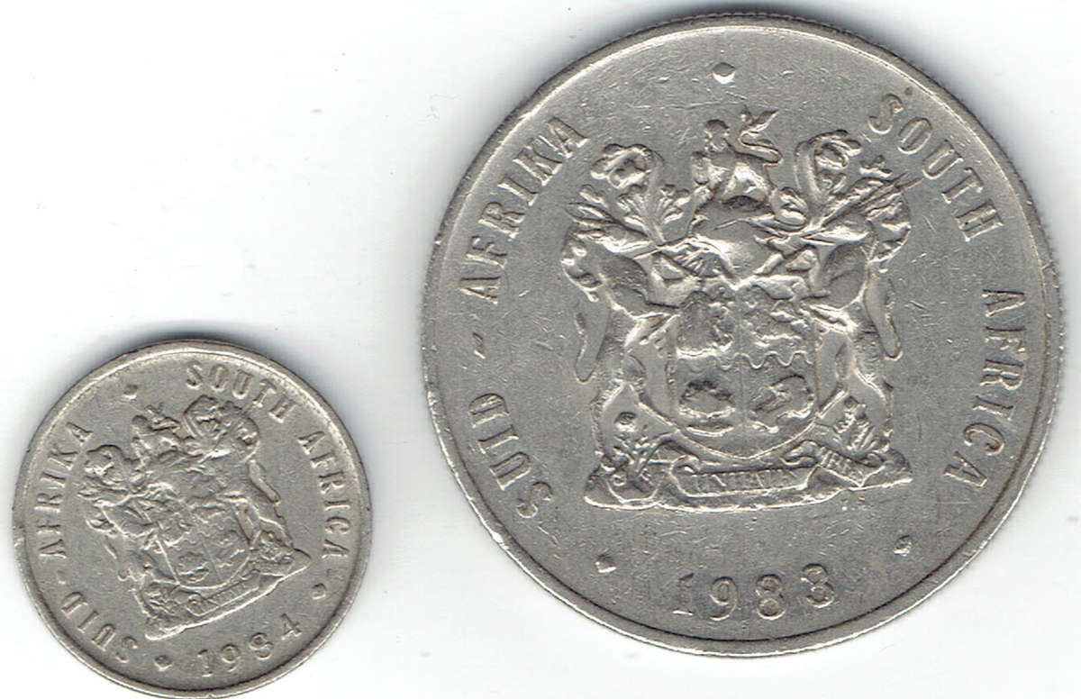 1984 R S A R1 and 20c in EF grade