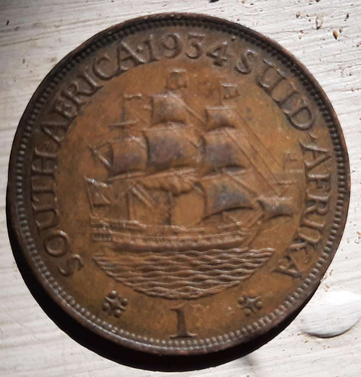 1934 UNION of S A 1 Penny bronze in EF grade RARE IN HIGH GRADES