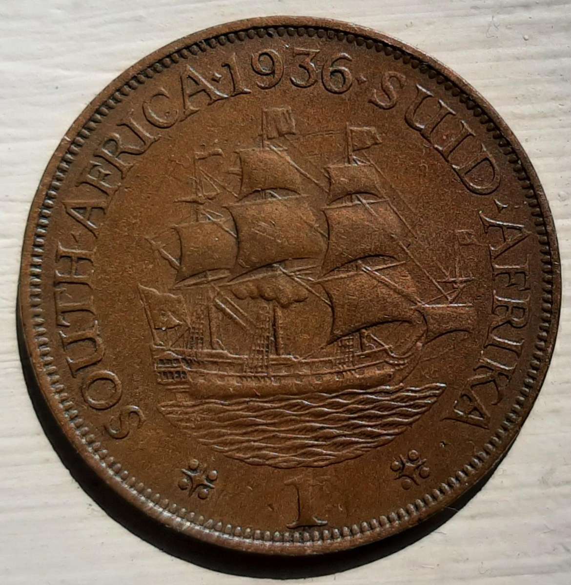 1936 UNION of S A 1 Penny in EF grade Rare in high grades