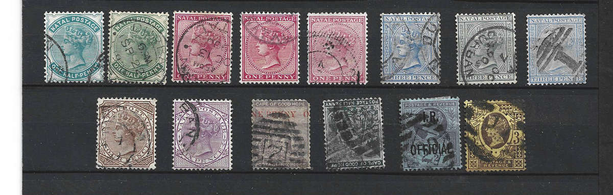 1880-3 NATAL/ COGH Used singles See sca n CC 94-100  CV R2200 / 1000