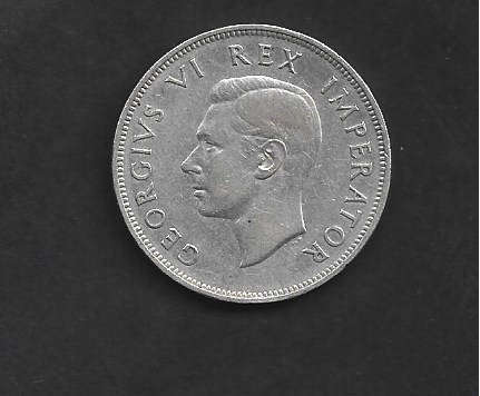 1940 Union of S A half crown 80% silver in VF graDE