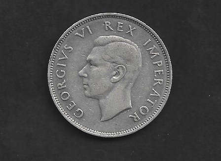 1947 UNION of S A halve crown 80% silver in VF grade