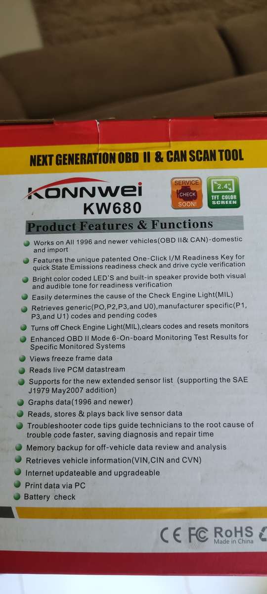 Konnwei kw680 OBD2 & CAN Diagnostics scan Tool