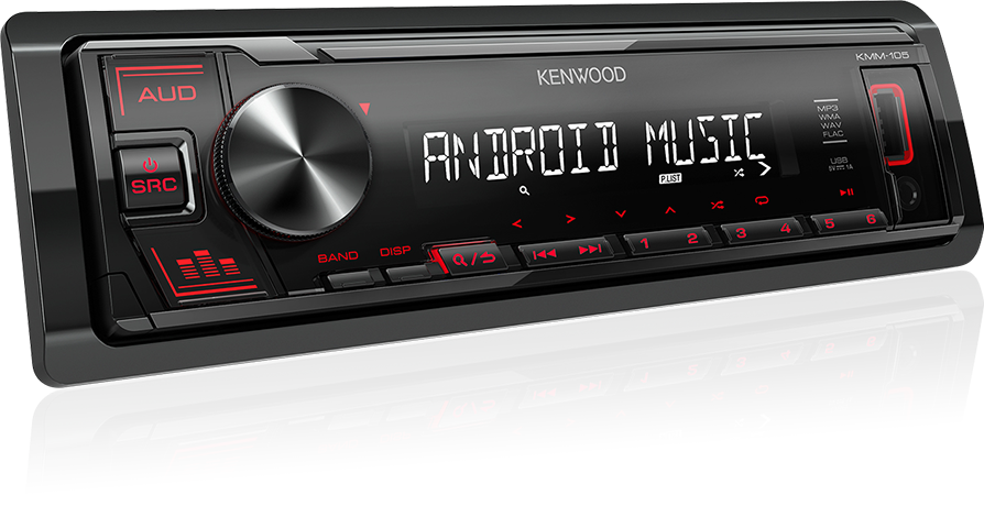 Kenwood KMM-105 USB/AUX Single Din Media Player