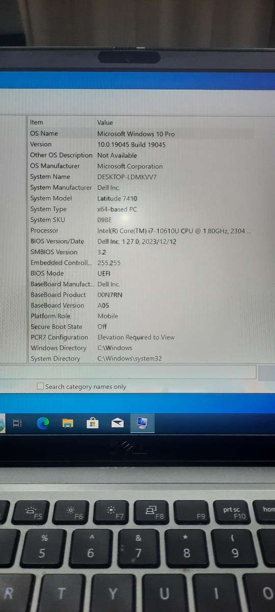 Dell Latitude i7 10th gen 7410