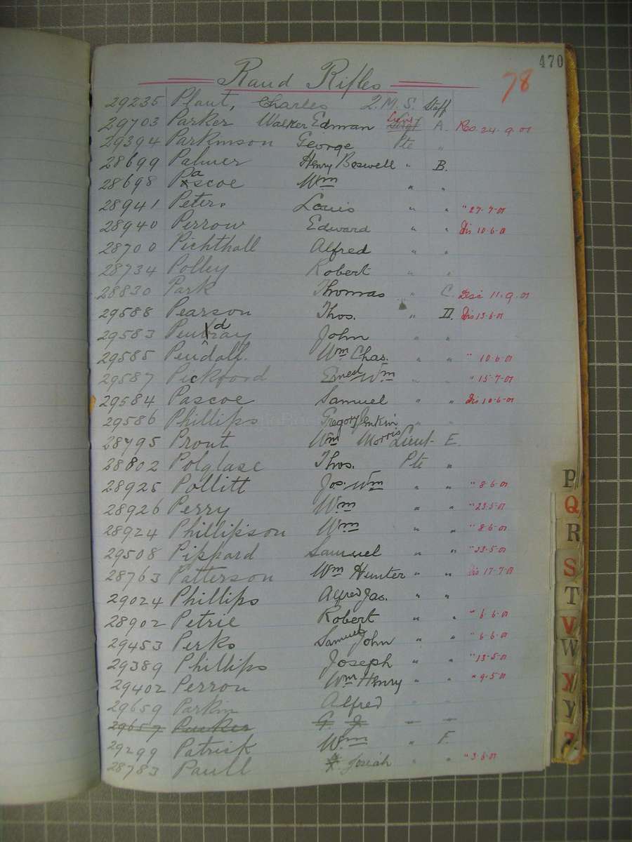 QSA - Queen South African Medal - 29453 Private Samuel John Perks - Rand Rifles Mine Division