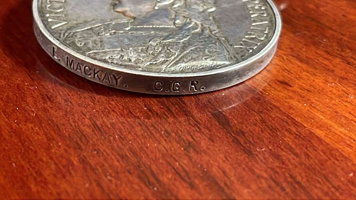 QSA - Queen South African Medal - Ganger E. MacKay - Cape Government Railways