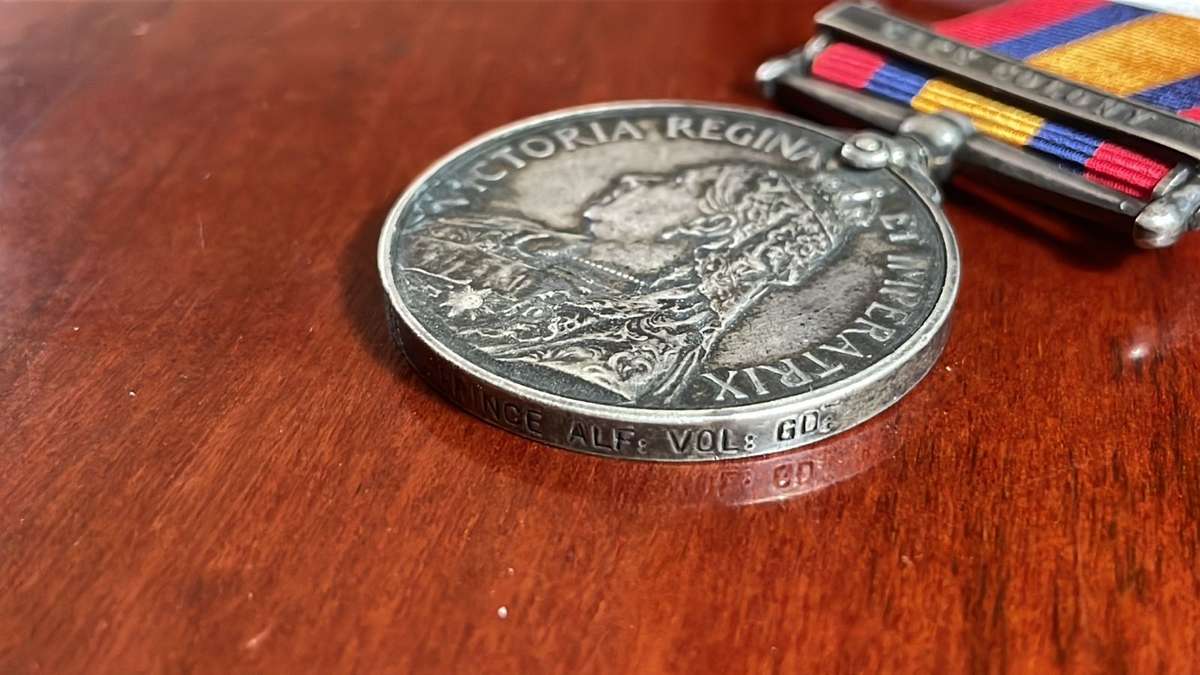 QSA - Queen South African Medal - Private 1336 Private L O'Keefe - Prince Alfred Vol Guard