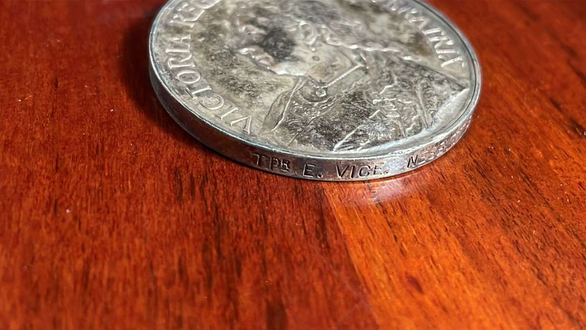 QSA - Queen South African Medal - Trooper E Vice - Nesbitt's Horse