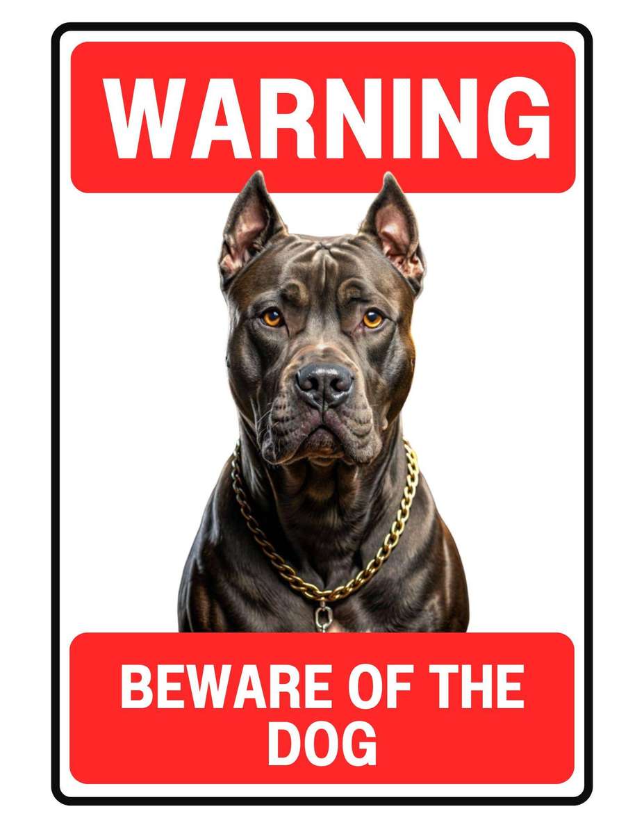 Beware of the dog sign