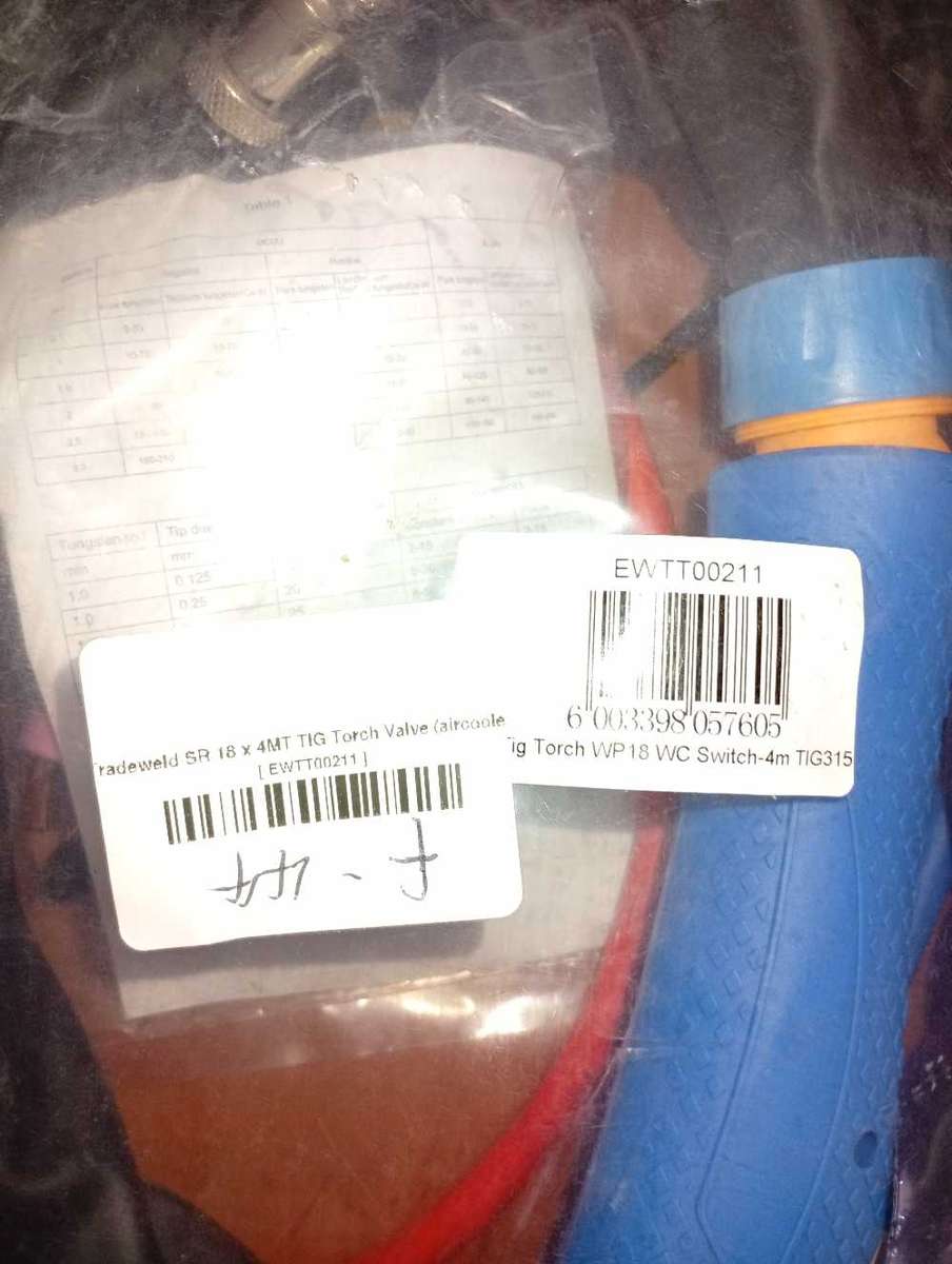 Tradeweld SR 18 x 4MT TIG Torch Valve (aircooled)