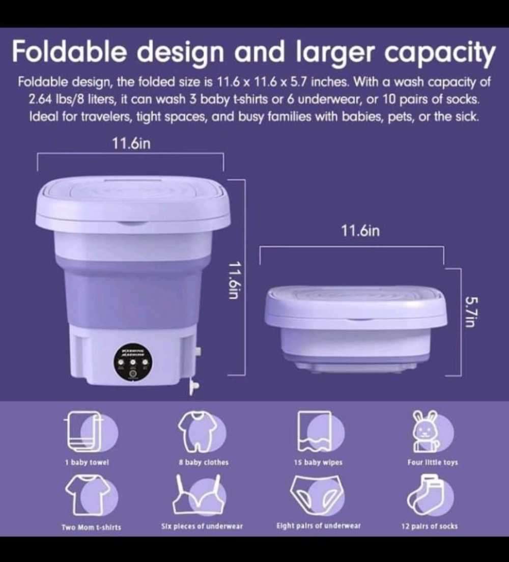 8 Liter Foldable washing machine - no choice in colour