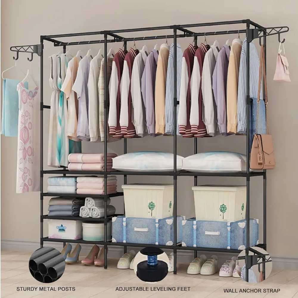 Multifunctional Clothes And Hats Integrated Rack - Walking wardrobe