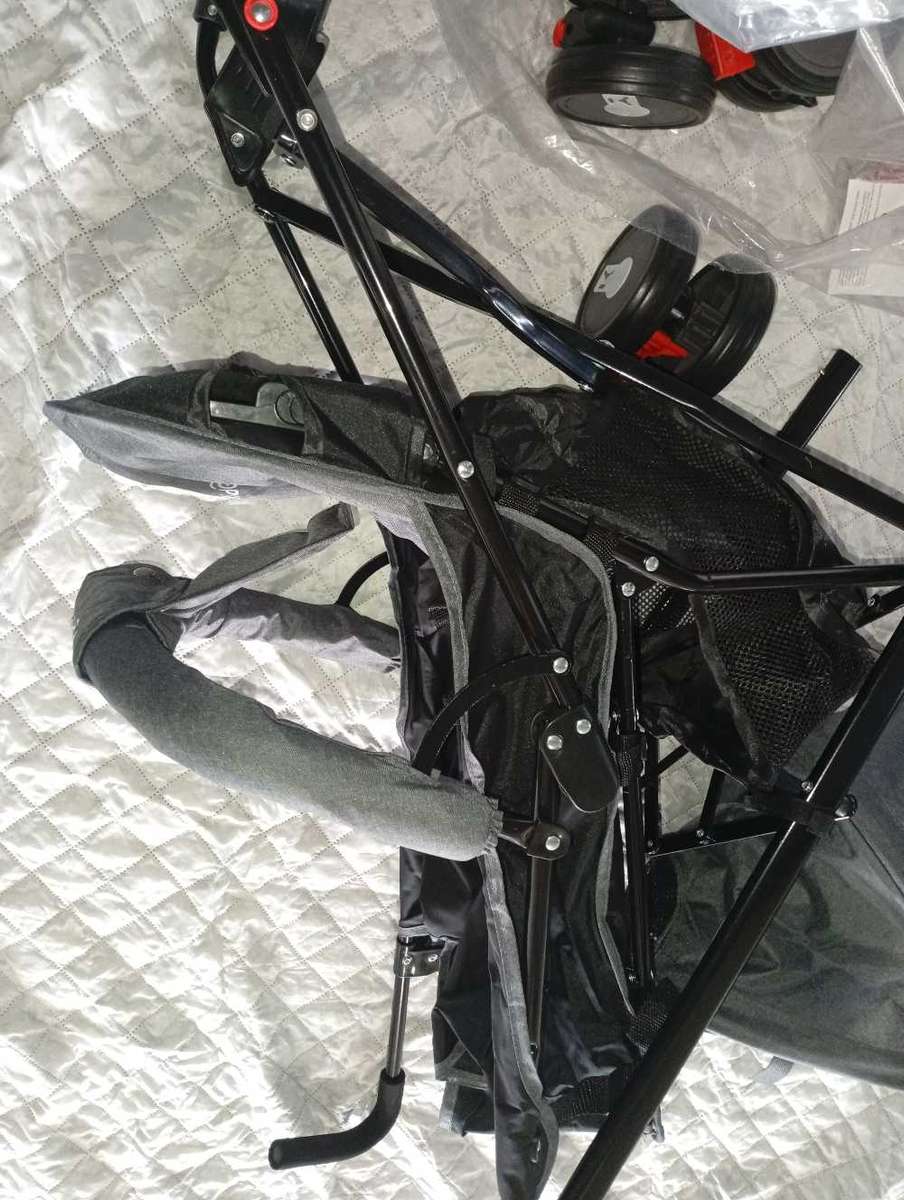 Popypapa 3 in 1 Baby Stroller Grey & Black