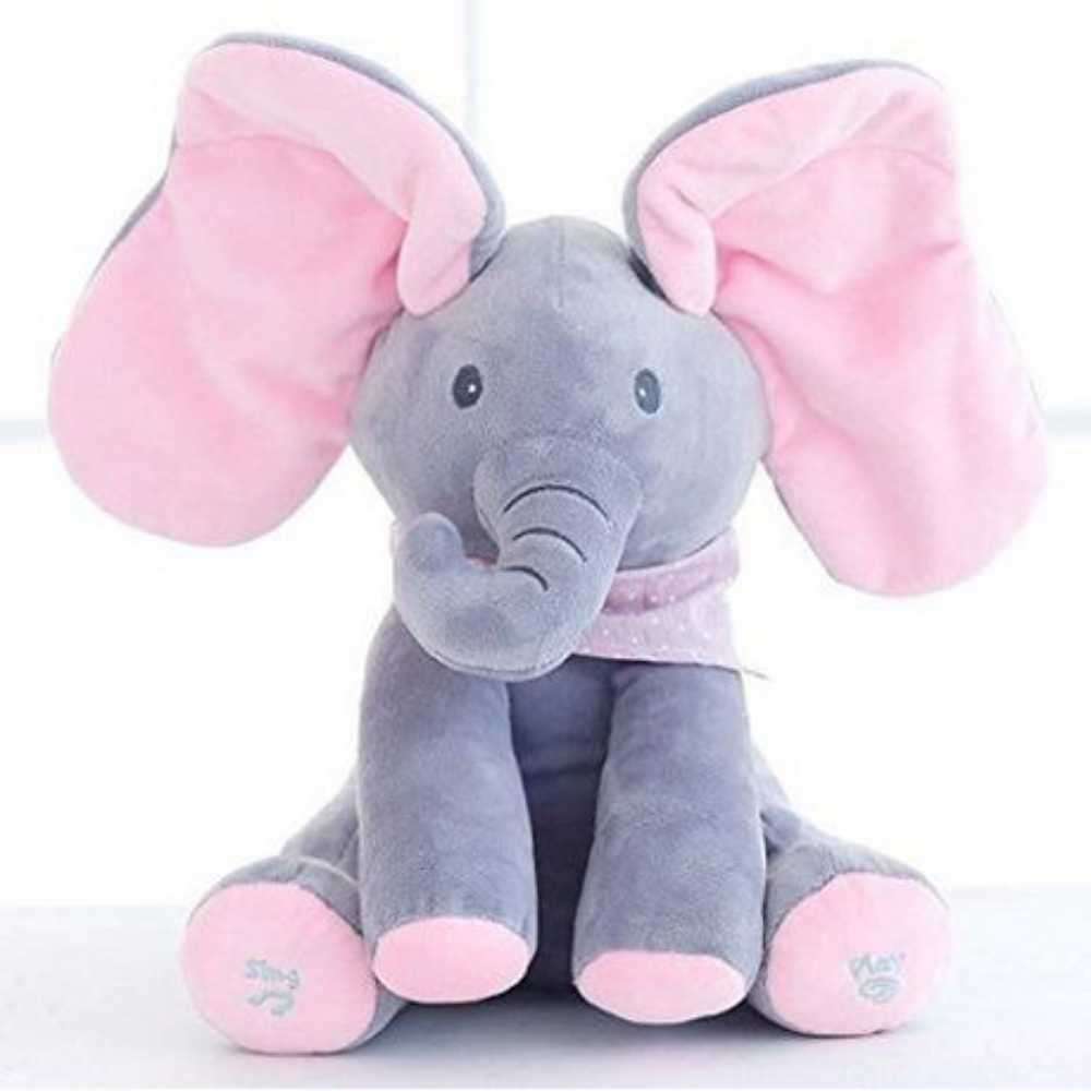 peek-a-boo Singing Elephant Pink