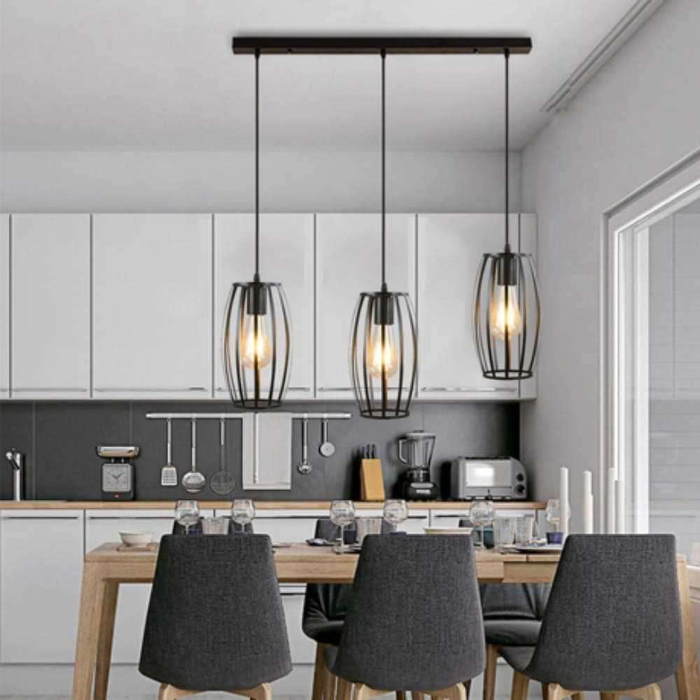 Metal Pendant with Cylindrical Pattern Lights