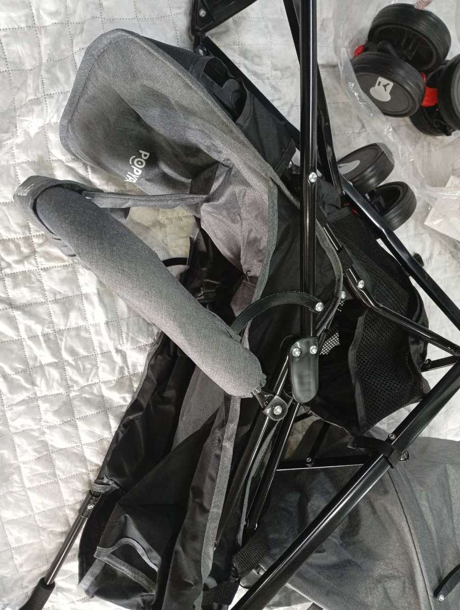 Popypapa 3 in 1 Baby Stroller Grey & Black