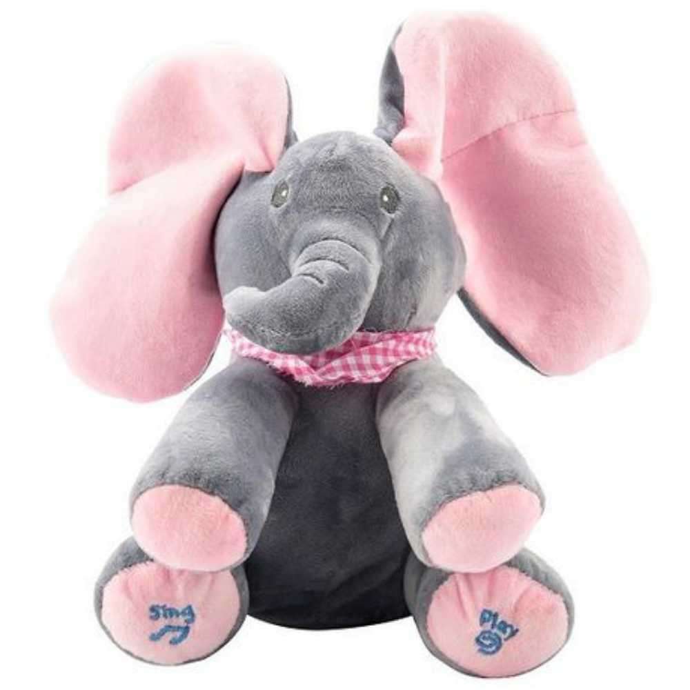 peek-a-boo Singing Elephant Pink