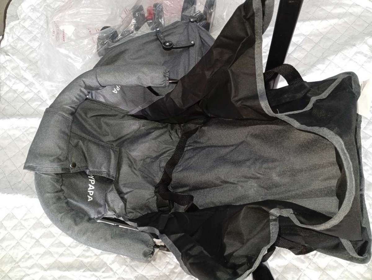 Popypapa 3 in 1 Baby Stroller Grey & Black