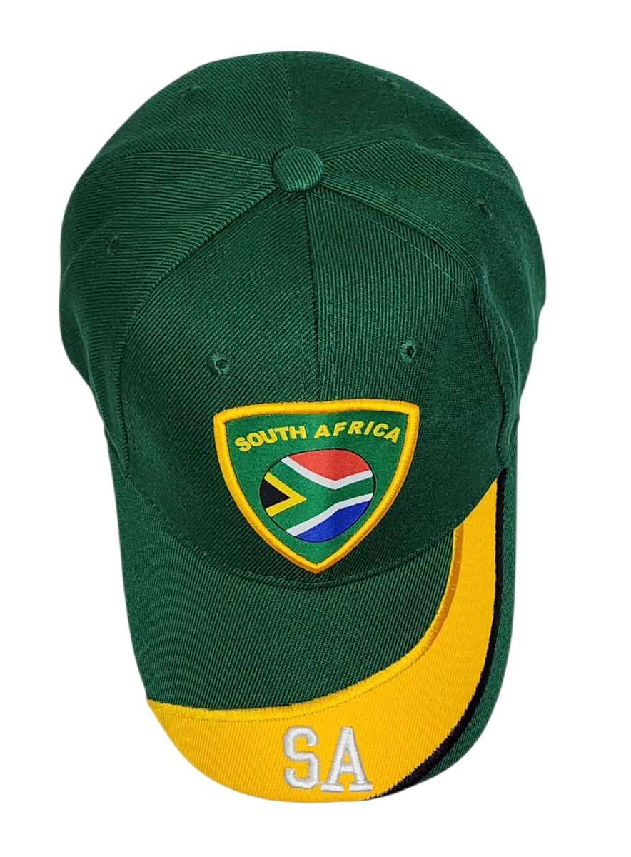 South Africa Shield Baseball Cap  Green & Yellow
