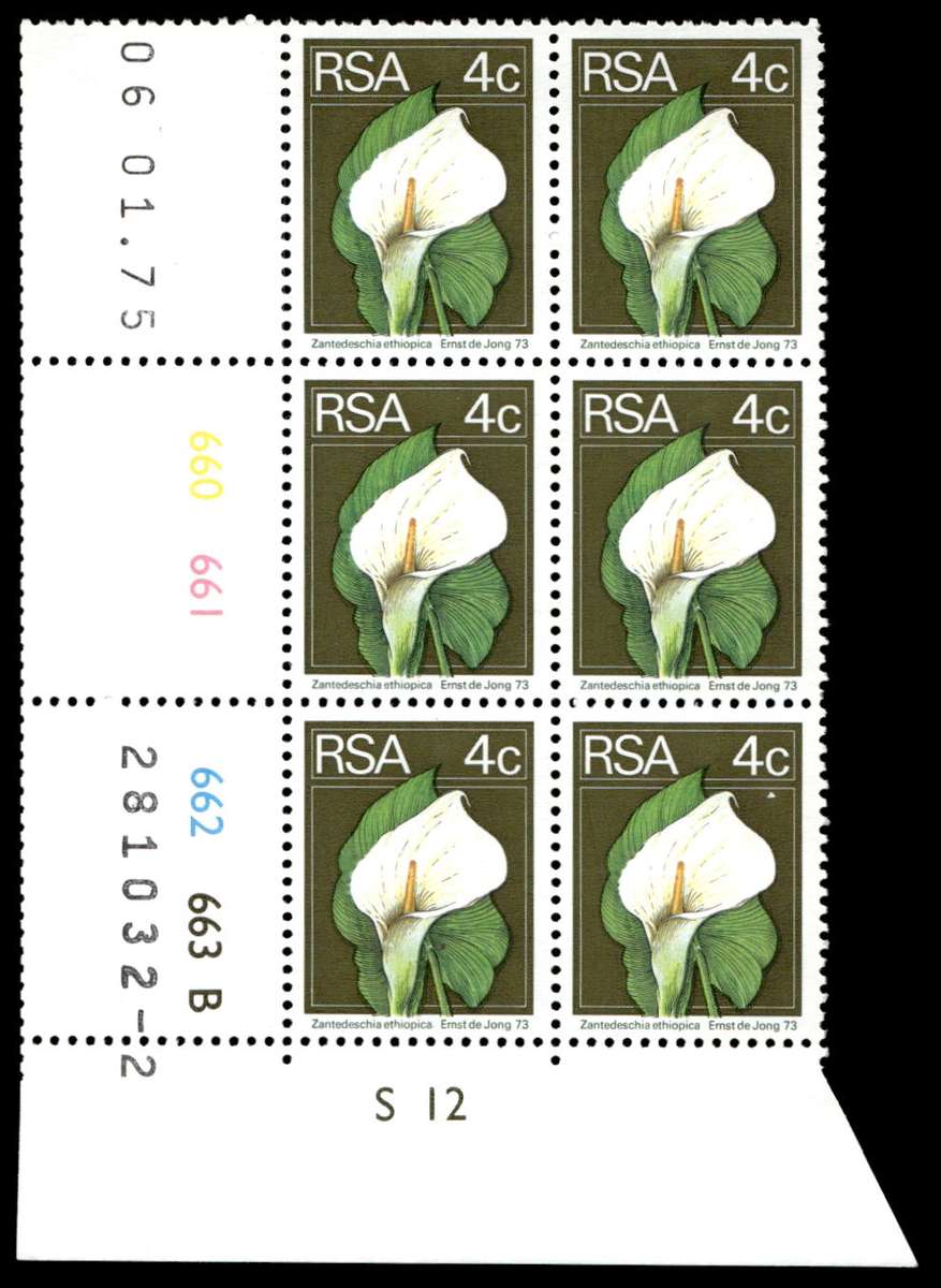 RSA 1975/01/06 2nd Definitive issue 4c Control Blocks Pane B