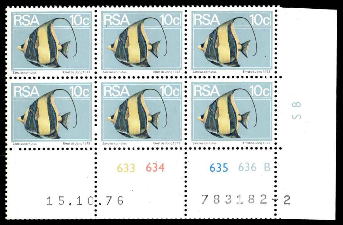RSA 1976/10/15 2nd Definitive issue 10c Control Blocks Pane B