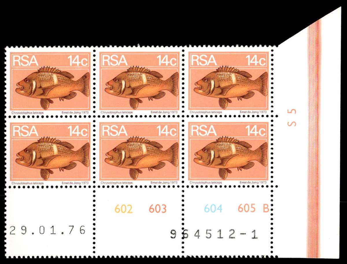 RSA 1976/01/29 2nd Definitive issue 14c Control Blocks Pane B