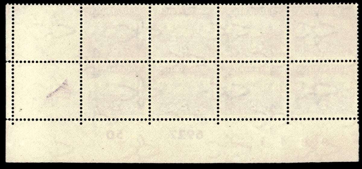 RSA 1950/04 Union Buildings 2d Cyl. No 6927 50 Wmk Springbok Head